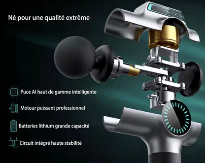 Pistolet de Massage Musculaire Professionnel – 99 Vitesses – Récupération Rapide PulseRelax