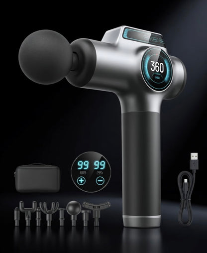 Pistolet de Massage Musculaire Professionnel – 99 Vitesses – Récupération Rapide PulseRelax